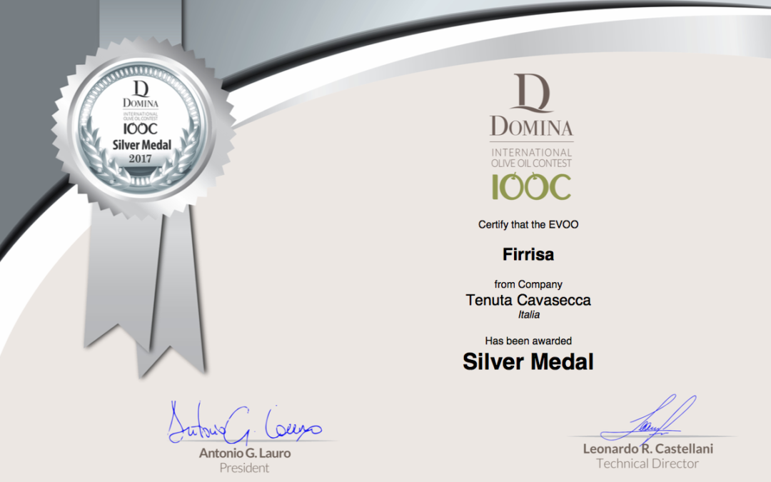 Firrisa vince la Silver Medal al concorso Domina – IOOC