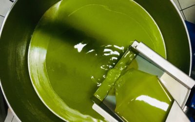What makes the EVOO green?